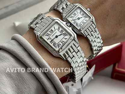 Часы Cartier 27 mm или 22 mm стальные Lux