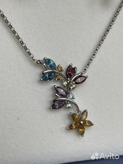 Комплект серьги кольцо Gemtique белое золото
