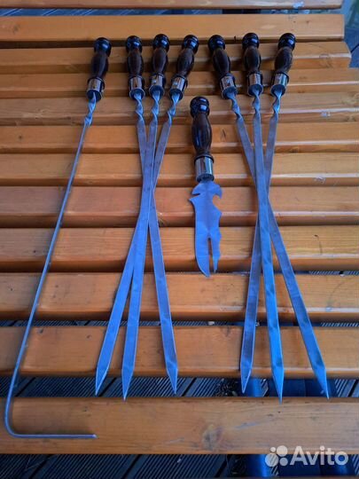 Шампура с деревянной ручкой