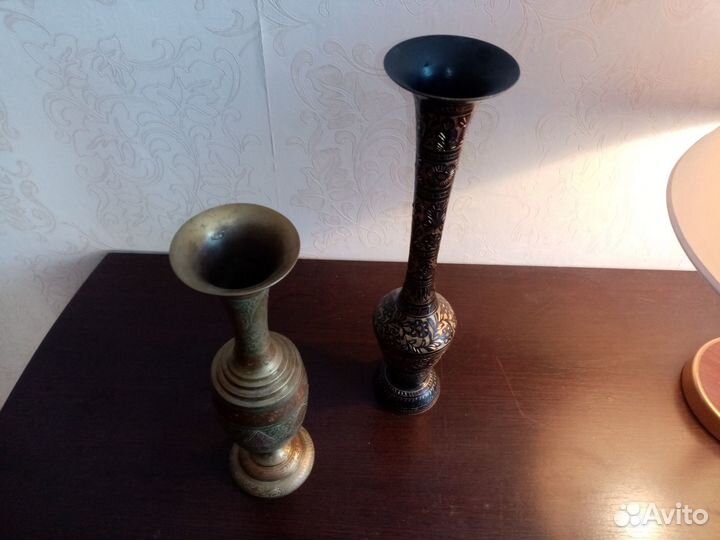 Ваза индия латунь 2шт