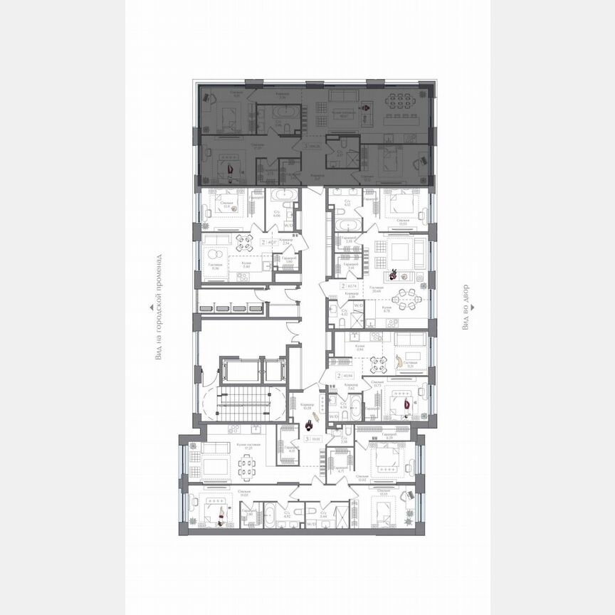 3-к. квартира, 100,3 м², 4/15 эт.
