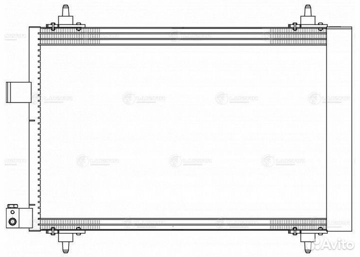 Радиатор кондиционера Пежо 407 04