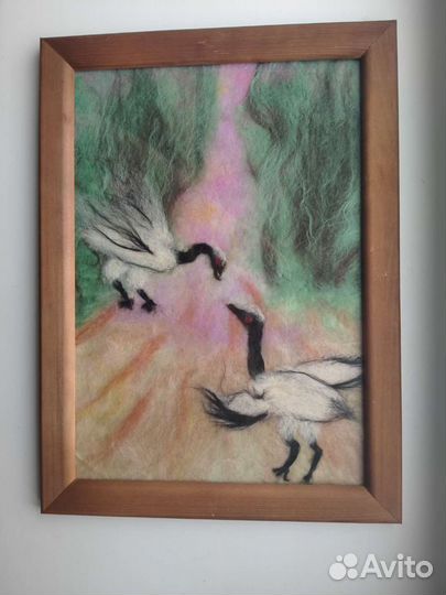 Картина из шерсти