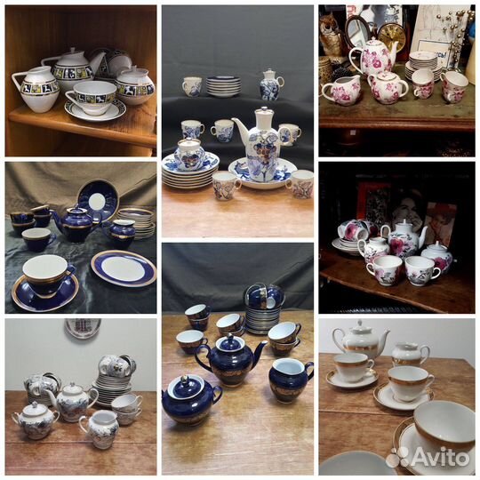 Сервизы лфз фарфор винтаж ретро чайный кофейный