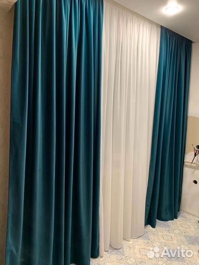 Шторы бархат. Новые. 4 метра