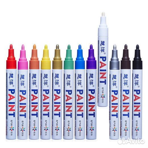 Маркер водонепроницаемый paint 3мм, цвет белый