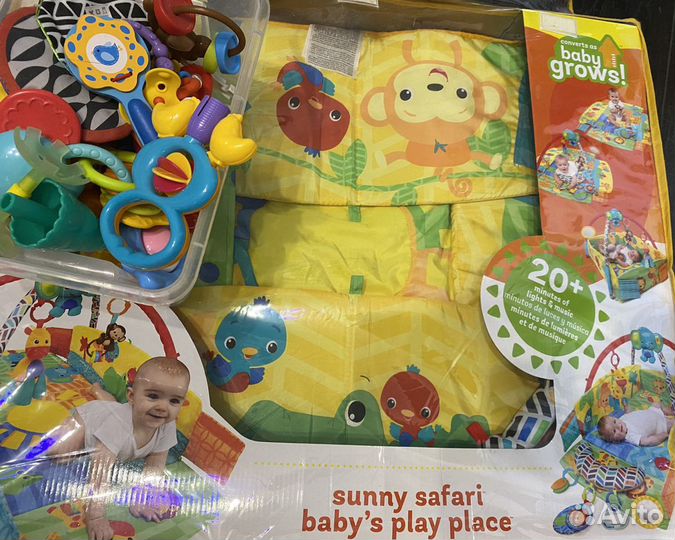 Развивающий коврик bright starts sunny safari сафа