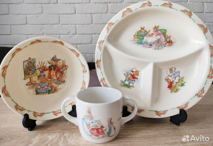 Детские тарелки и чашечка, Англия