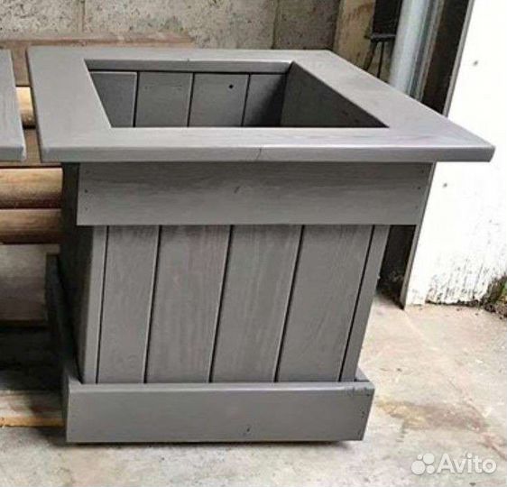 Деревянные кашпо и вазоны