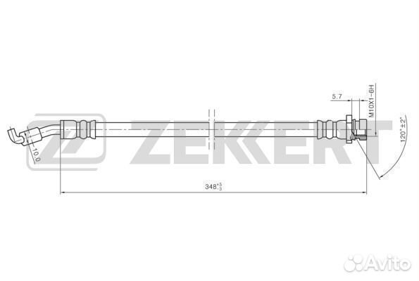 Шланг тормоз задн правый ix35 Sportage 10