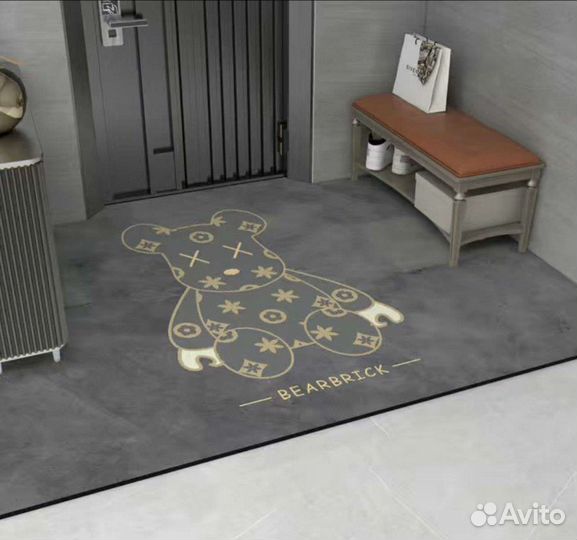 Коврик придверный в прихожую прорезиненный «kaws”