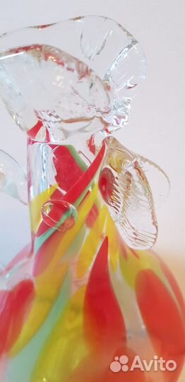 Винтажный Графин кувшин цветное стекло СССР