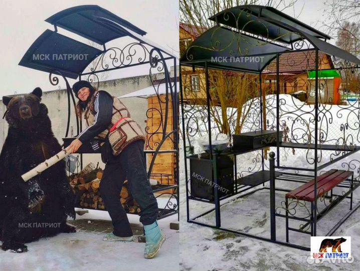 Беседка с мангалом