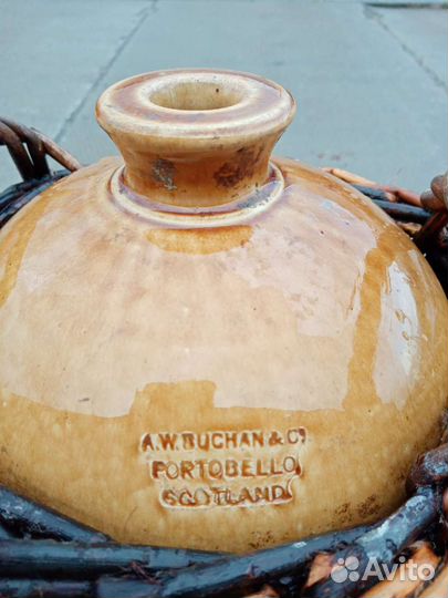 Керамическая бутыль, антикварная, Шотландия