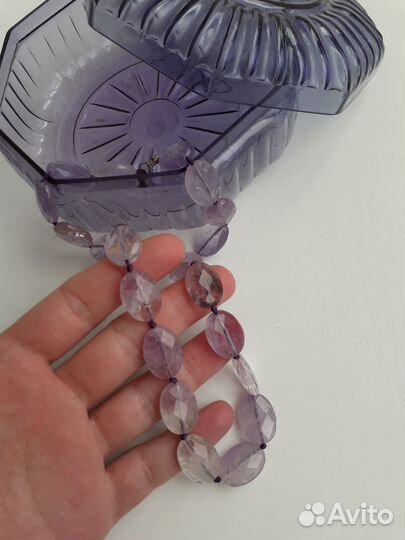 Бусы Аметист огранка 48 см