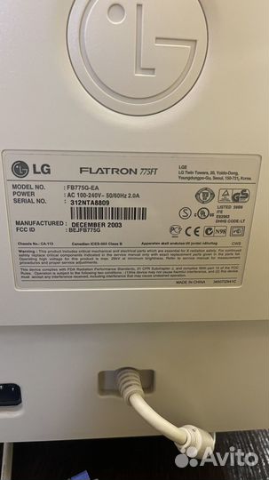 Монитор LG Flatron 775 FT