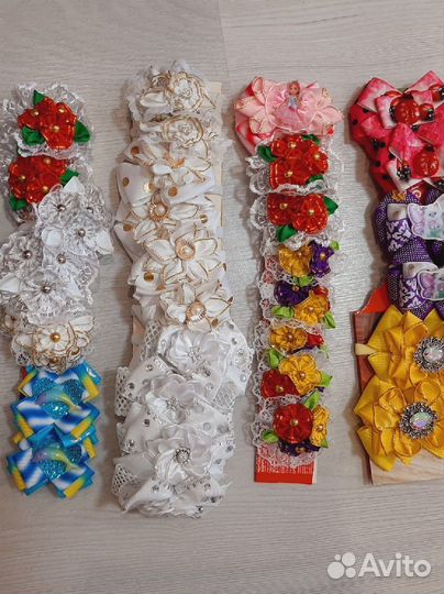 Детские резинки бантики для волос-2шт