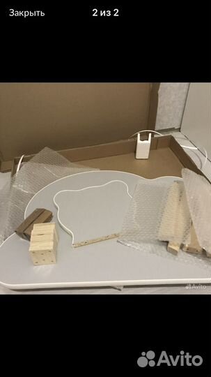 Новый Детский стол и стул мишка серого цвета