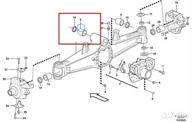 6194022M1 Втулка моста экскаватора погрузчика