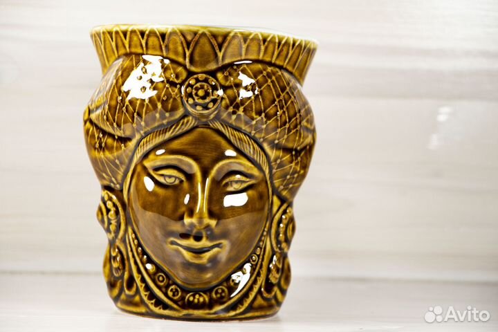 Винтажный керамический кувшинчик кружка