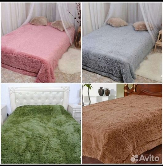 Плед пушистый (травка)