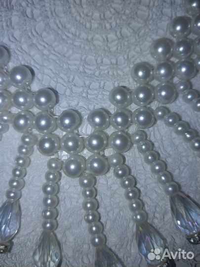 Колье искусственный жемчуг стекло