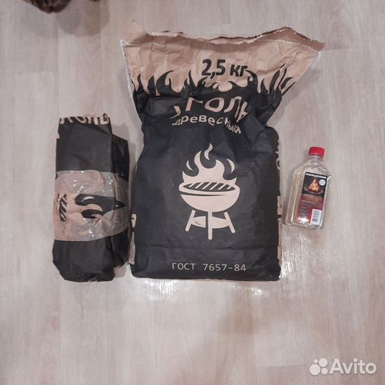 Уголь и розжиг для шашлыка