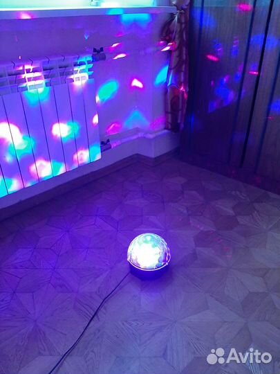 Проектор музыкальный диско шар ночник