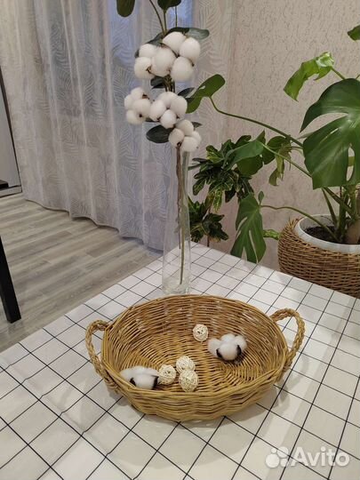 Корзина интерьерная из эко-лозы