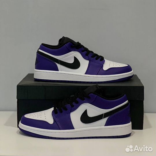 Кроссовки Nike Air Jordan 1 Low Panda/Purple/Grey