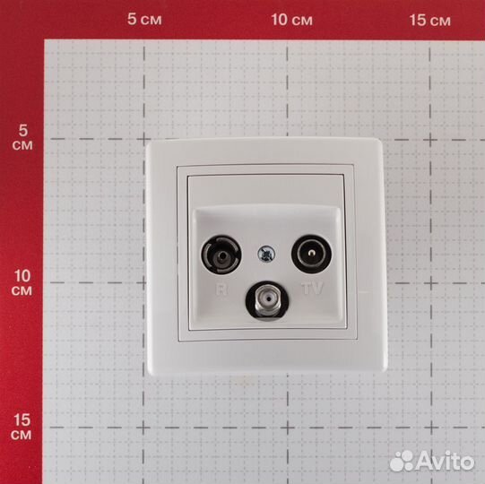 Розетка телевизионная с рамкой 612S.000 оконечная