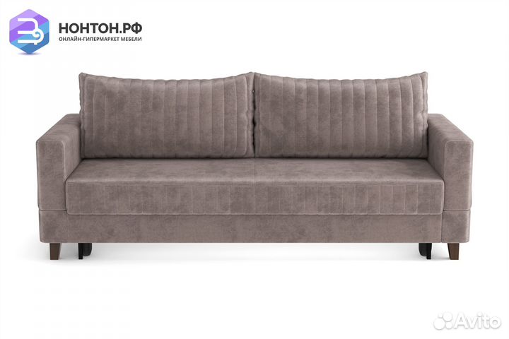Диван выкатной евромагнат серо-коричневый