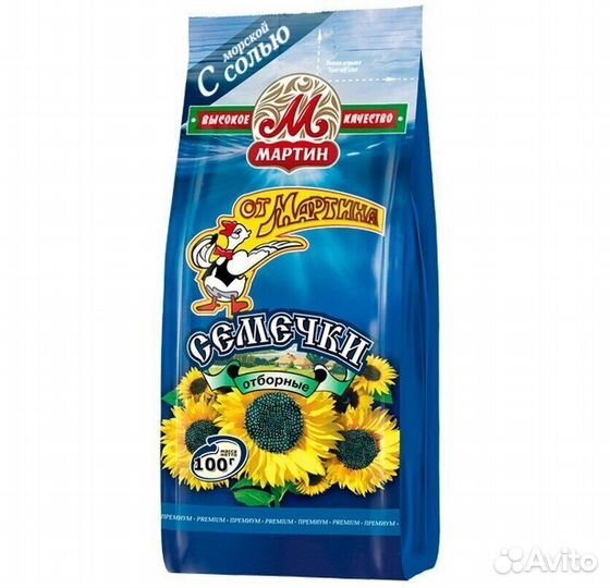Семечки От Мартина Отборные с морской солью 100г