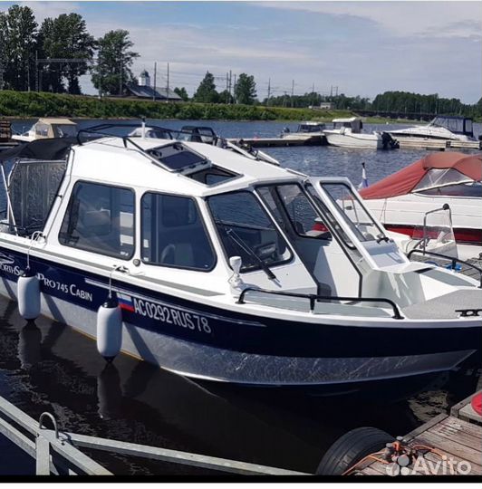 Моторная лодка Нортсильвер 745 с мотором бу