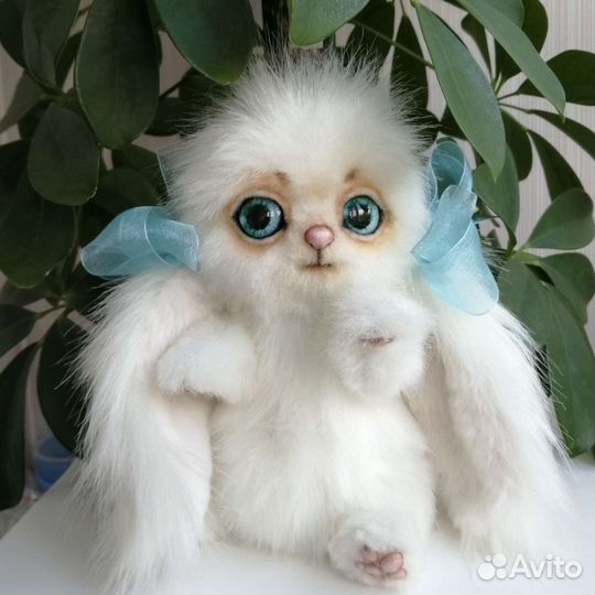 Зайка меховой ручной работы