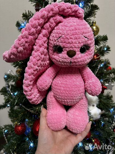 Плюшевый заяц. Амигуруми. Подарок. Ручная работа