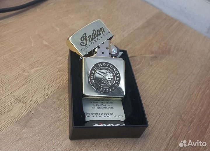 Зажигалка zippo с гравировкой Indian Moto 1901