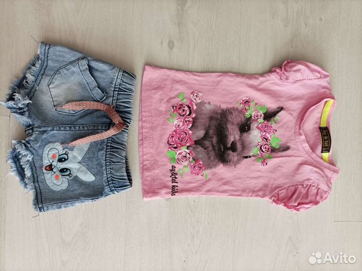 Детские новые вещи пакетом на девочку 74-80