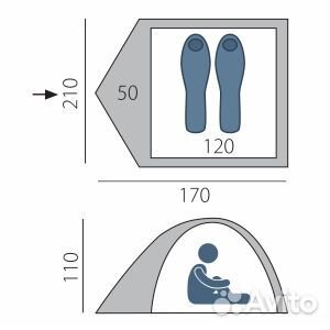 Палатка Arten Walk (Синий)