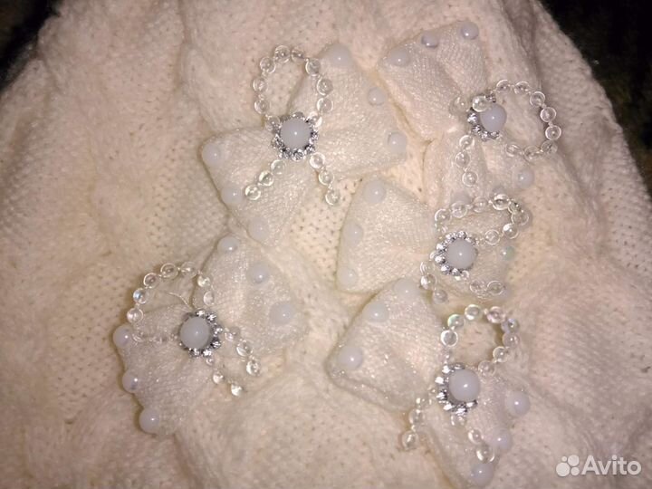 Детские зимние шапки и варежки для девочки