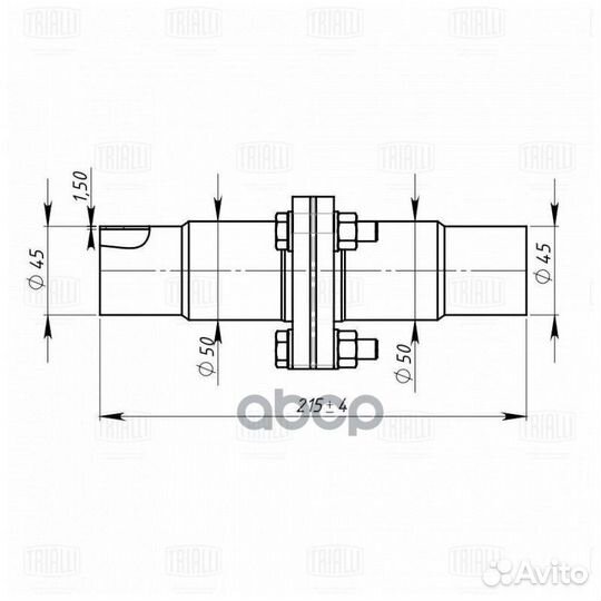 Соединение труб глуш. (жесткое) 45/50 (алюм. ст