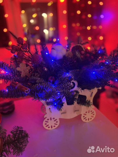 Композиции из нобилиса (лапника) живая