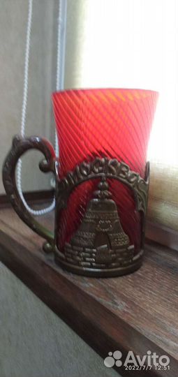 Подстаканник царь- пушка, колокол. Москва