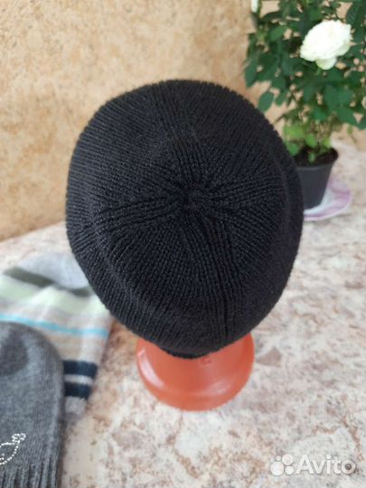 Шапка бини с шерстью в составе