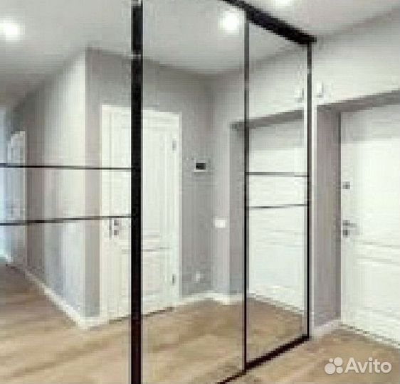 Двери купе с зеркалом