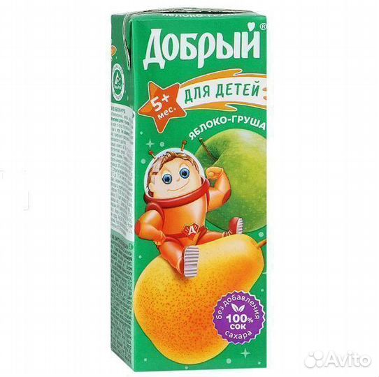 Опт - Сок Добрый Груша - Яблоко 200мл