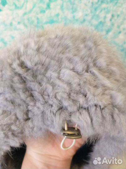 Шапка норковая вязаная женская