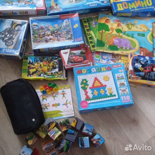 Пазлы детские, конструктор, домино, игры