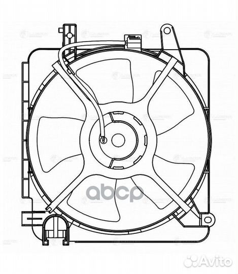Вентилятор радиатора chevrolet spark (05) (с к