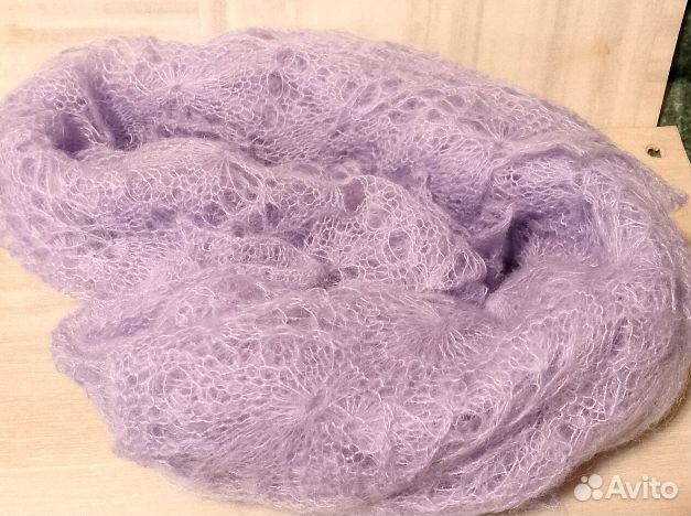 Вязаный палантин ручная работа